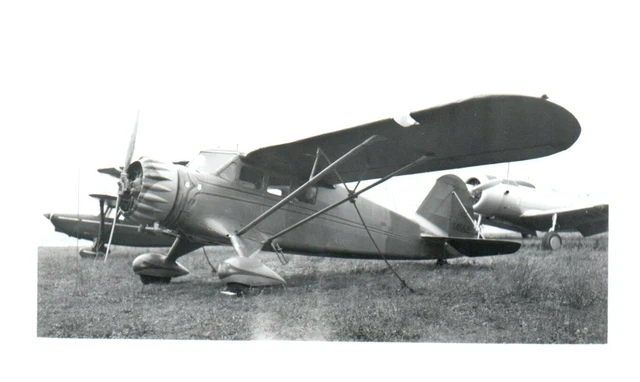 Stinson Reliant Straight Wing Airplane Aircraft Vintage Photograph 5x3.5 NC14568