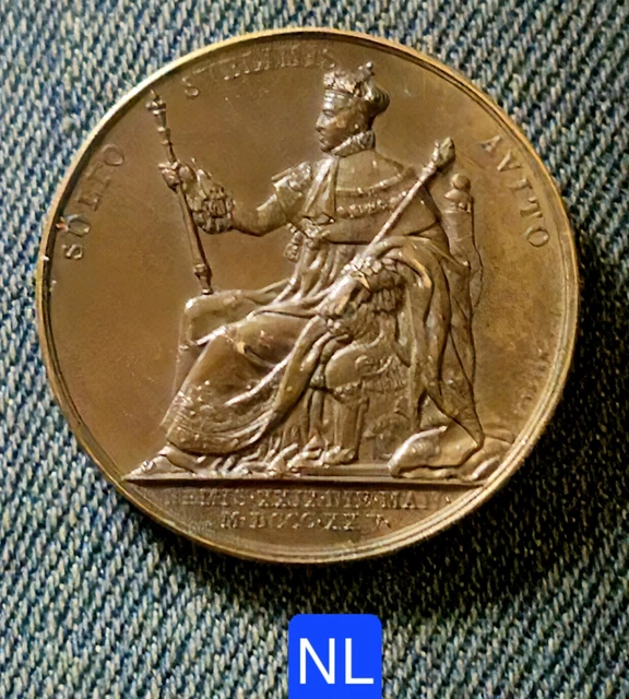 Médaille Sacre De Charles X - Gatteaux 1825 - Reims, Carolus X Rex - Bronze, Authentique