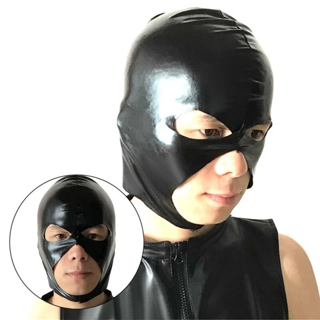 Cappuccio Testa Pieno Maschera Nera Spandex con 3 Fori Perfetto per Feste in Costume