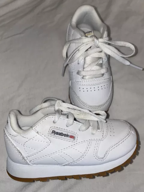 Kids' Toddler Reebok Classic Leather Casual Shoes White/Gum V69626 Size 6