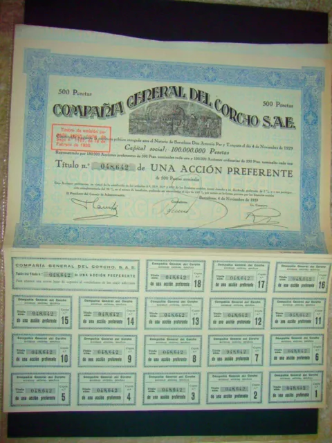 spanische historische Aktie - Compania General del Cocho S.A.E. - Barcelona 2