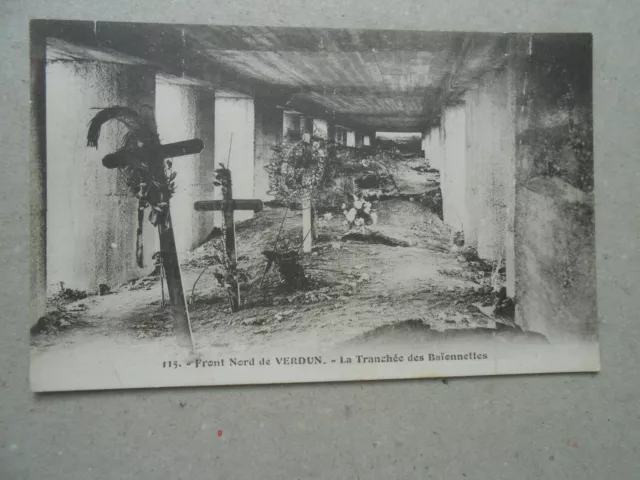 CPA guerre 1914 front nord de verdun la tranchée des baionnettes