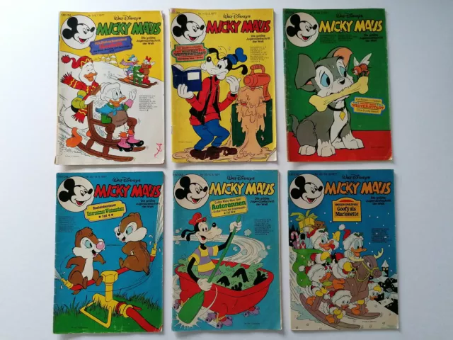 Walt Disneys Micky Maus 1977 - Einzelverkauf Heft Nr. 2, 7, 9, 20, 23 + 52 (AW3)