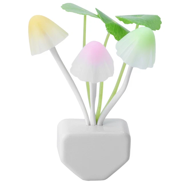 Luci notturne da parete LED piante a fungo lampada sensore stile per bambini che dormono con