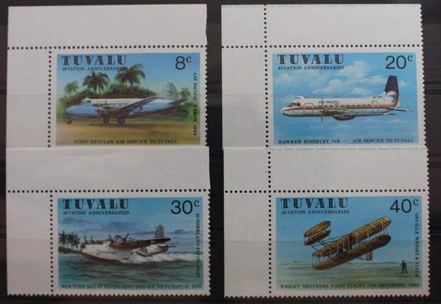 Tuvalu 129-132 postfrisch Flugzeuge #SE149