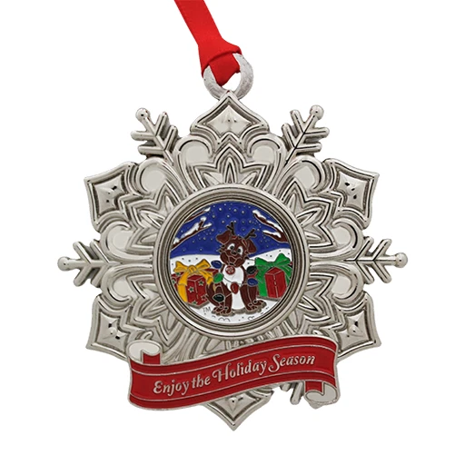 2023 Snowflake Ornament Geocoin - Tracker Official Geocaching Trackable