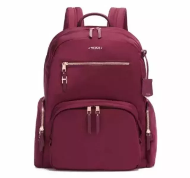 Tumi Voyageur Carson 15" Laptop Compartment Backpack BERRY / Rose Gold Hardware