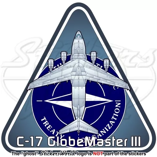 Boeing C-17 GLOBEMASTER III NATO Armée de l'Air 95mm Vinyle Autocollant