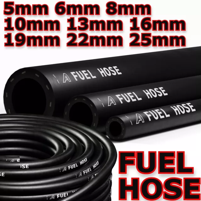 Rubber Fuel Hose Nitrile Smooth Tube Petrol Diesel Oil Line Pipe Tubing Breather