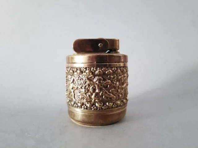 Ehrhardt Söhne art-deco brass gasoline table lighter 1930's Geislingen