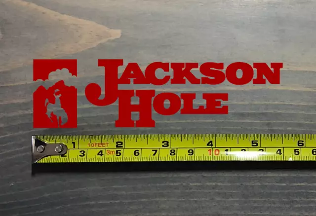 Jackson Hole Sticker Decal 5.5" Wyoming Ski Mountain Snowboard Resort Teton Red