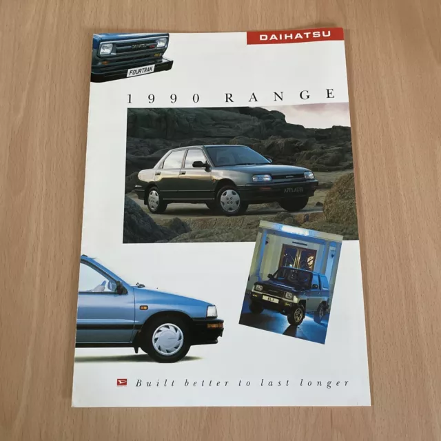 Original Daihatsu Range 1990 Sales Brochure Charade Applause Sportrak Fourtrak