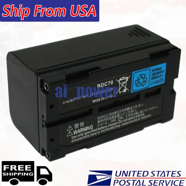 NEW TOPCON BDC70 Battery for TOPCON Total Station, SOKKIA GPS, SRX