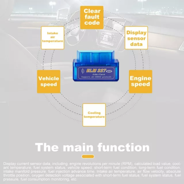 Mini ELM327 Bluetooth V1.5 OBD2 Auto Diagnose Tool Scanner Android Torque NEU 3