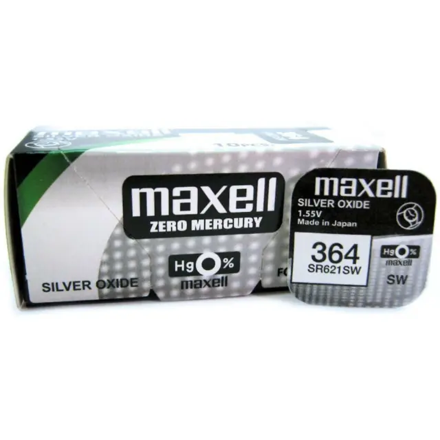 Pilas de boton Maxell bateria original Oxido de Plata SR621SW blister 2X Uds