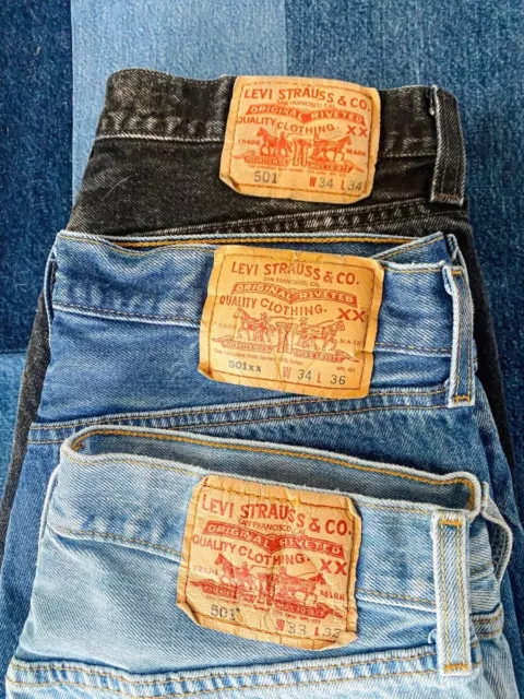 Box Jeans Levis 501 Vintage da 2kg (5 jeans) con tante diverse taglie