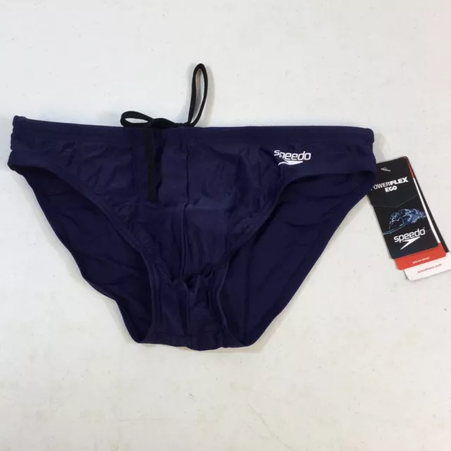 Speedo Mens Navy Drawstring Solar 1 Inch Swim Brief Size 32 730016543