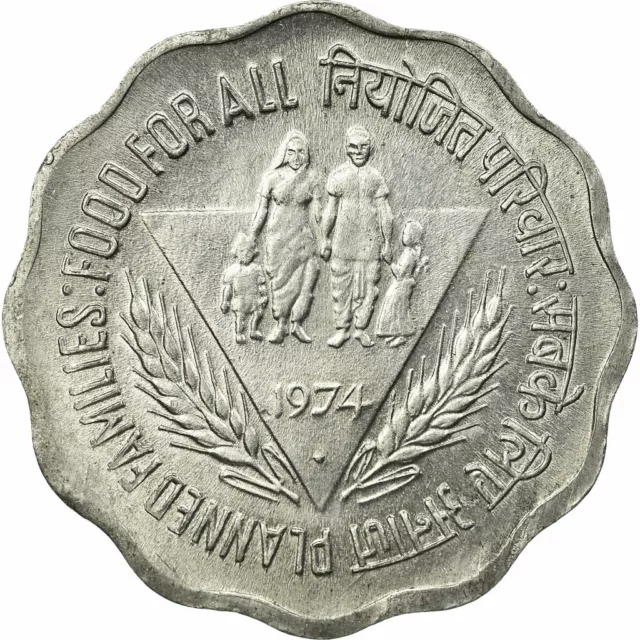 [#684766] Monnaie, INDIA-REPUBLIC, 10 Paise, 1974, SUP, Aluminium, KM:28