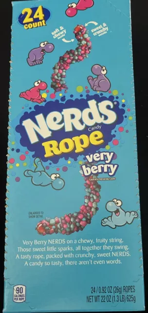 24-Pack Nerds Rope, Very Berry Candy Chewy Center, 0.92 Ounce  exp: see the pic