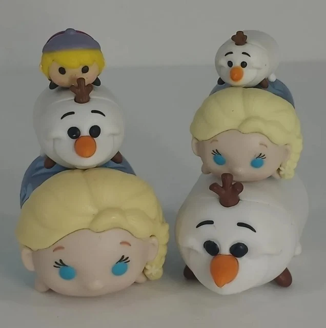 Disney Tsum Tsum Frozen Lot Of 6 Stackables Figures Elsa Olaf S/M/L st1