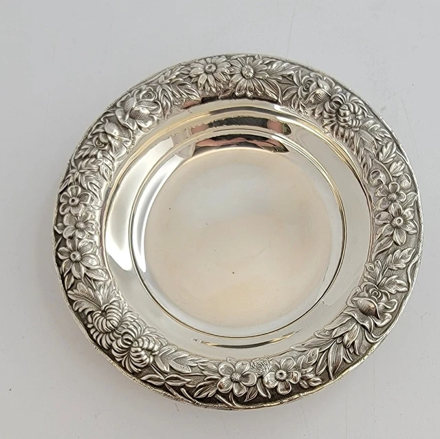 S. Kirk & Son Repousse Sterling Silver Coaster Dish #407