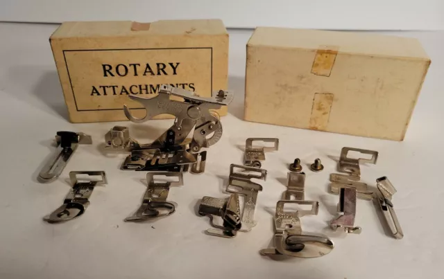 Vintage Griest Rotary Sewing Machine Attachments Ruffler Binder Narrow Hemmer