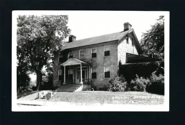 Prairie du Chien Wisconsin WI c1930/40s RPPC Historic Lime Stone Brisbois House