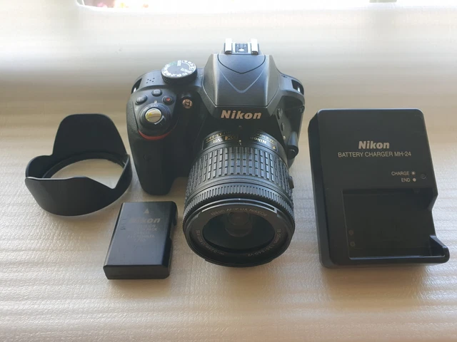 Nikon D3300 24.2MP Digital SLR Camera - Black (Kit w AF-P DX 18-55mm VR Lens)
