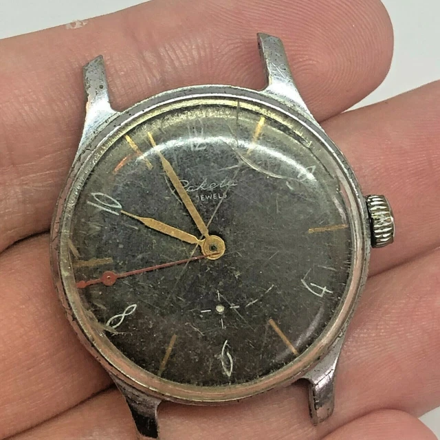 Cadran Raketa RARE MONTRE RAKETA de collection URSS vintage cadran noir soviétique ...