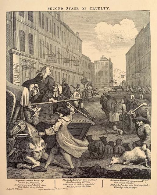 William Hogarth - Stages of Cruelty - Second stage of cruelty - Thavies Inn Gate