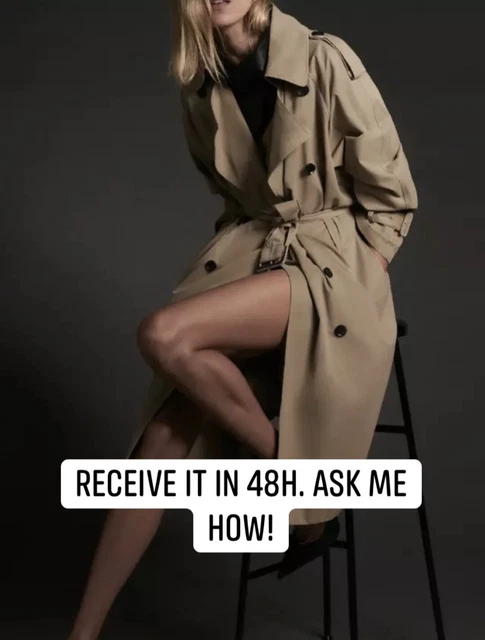 Water repellent trench best sale coat zara