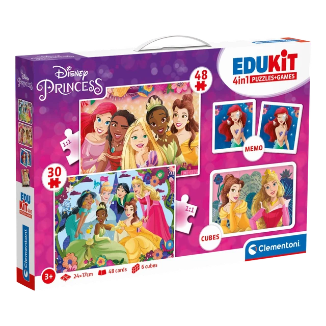 COFFRET APPRENTISSAGE 4 en 1 Clementoni Edukit Disney Princesses - 2 ...