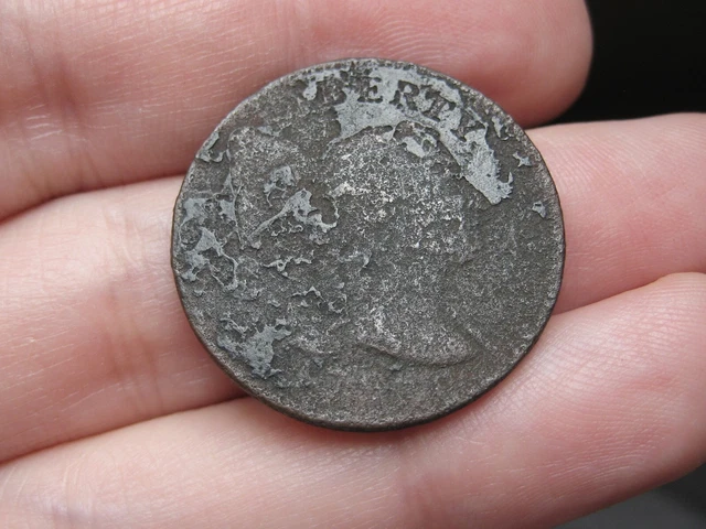 1795 or 1796 Liberty Cap Large Cent Penny- Thin Planchet