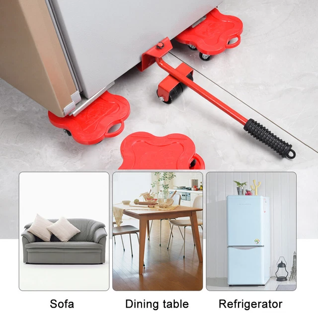 5pz Set Rulli Trasporto Mobili Casa Movimento Ruote Omnidirezionali Scaffalatura Strumenti