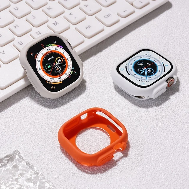 Soft silicone Cover for apple watch ultra 49mm case bumper screen protector case