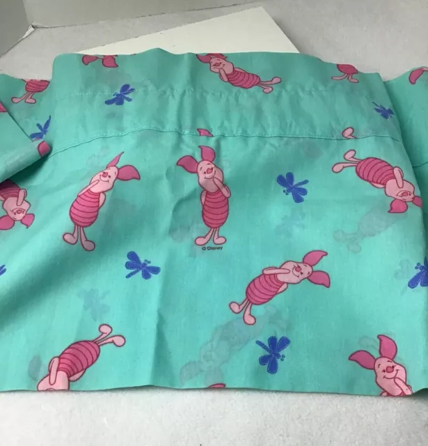 Disney Winnie The Pooh Piglet Valance Curtain Teal Nursery Decor