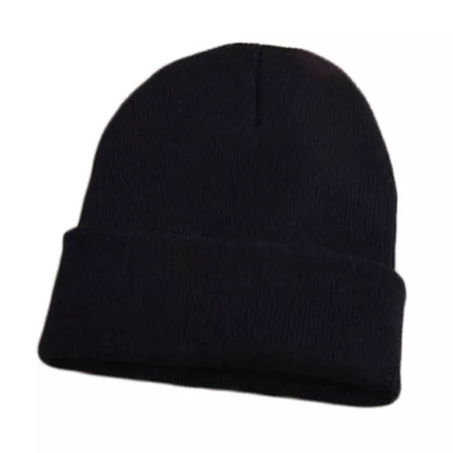 Beanie Hat Mens Ladies Womens Slouch Winter Woolly Ski Knitted Turn Up Neon Warm