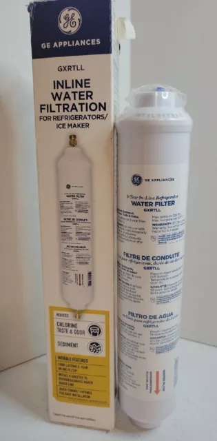 GE Universal 5 Year In-line Refrigerator Water Filter GXRTLL -No Gold Connectors