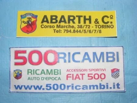 Fiat 500 D F L R Adesivo Abarth Per Lunotto Posteriore Tipo Originale Su 595 695