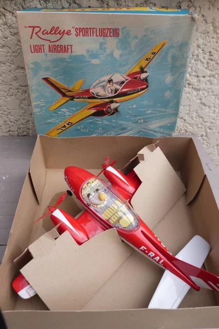 Jouet Ancien Tôle Avion CIJ Friction France Vintage