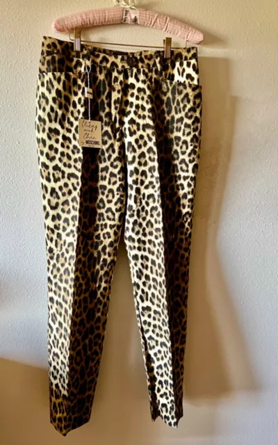 MOSCHINO CHEAP AND CHIC Animal Print Dress Pants Size 12 New With Tags