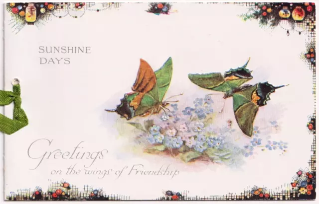 BEAUTIFUL VINTAGE CHRISTMAS Greetings Card Butterfly Butterflies ...