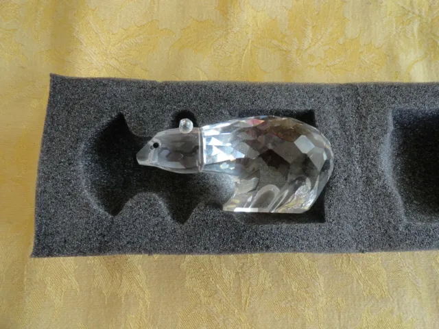 Swarovski Austrian Clear Crystal Polar Bear 7649 Figurine Mint in Box