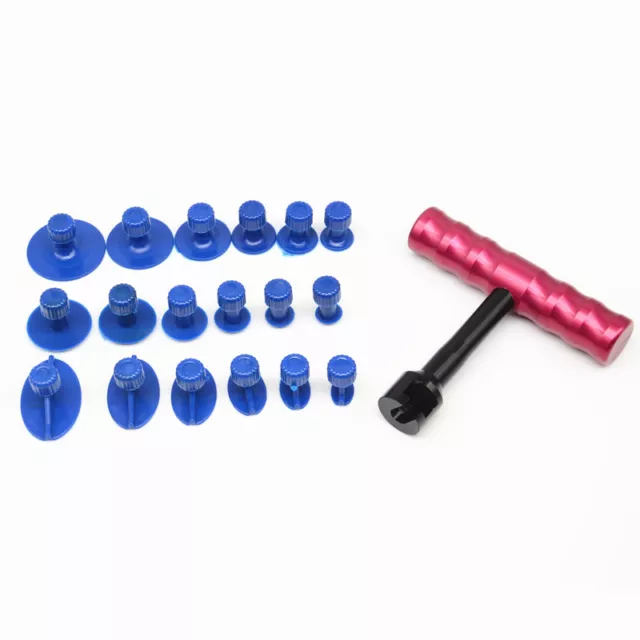 Car Body Dent Pit T Bar Removel Puller Paintless Repair Short 18Pc TABS Tool