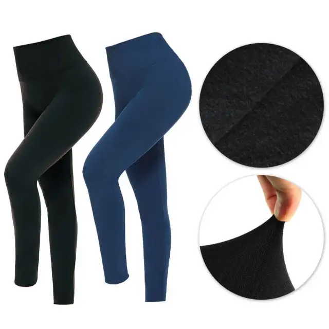 Warm Thermal Thick Fleece Lined Full Length Legging Pants Plus