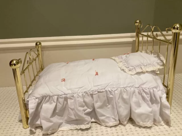 ANTIQUE VINTAGE BRASS Doll Bed Dog Pet Bed Or Salesman Sample
