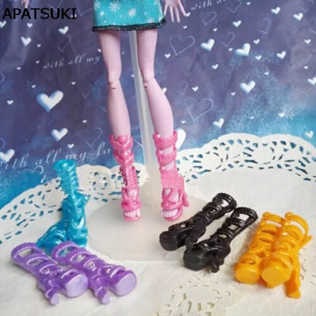 5pairs Fashion Doll Shoes For Monster Doll High Heel Boots Doll Accessories