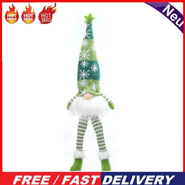 Glowing Gnome Christmas Faceless Doll with Light Xmas Home Decor (Green)