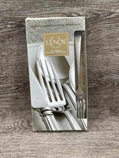 Lenox Federal Platinum Frosted 5 Piece Place Setting Flatware/Open Box/Read