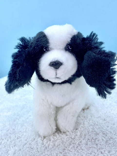 Black and white cockapoo stuffed animal top